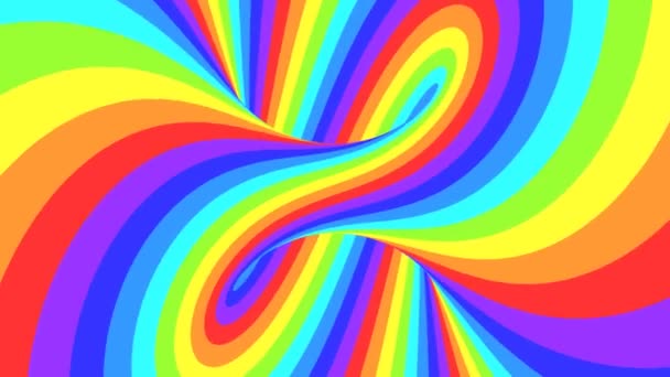 Spectre illusion optique psychédélique. Résumé fond animé hypnotique arc-en-ciel. Fond d'écran coloré bouclage lumineux