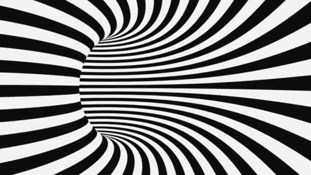 Black and white psychedelic optical illusion. Abstract hypnotic animated  background. Spiral geometric looping monochrome wallpaper — Stock Video ©  gurzart #325203898