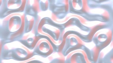 Holografik inci hareketli sıvı arka plan. Yanardöner psikedelik ipeksi sıvı boya. 3d canlandırma döngüsü canlandırması.