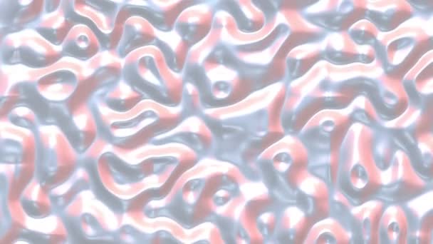 Holographische Perlmutt Bewegung flüssigen Hintergrund. Schillernde psychedelische, seidig-flüssige Farbe. 3D-Renderlooping-Animation. — Stockvideo