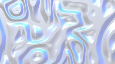 Holografik inci hareketli sıvı arka plan. Yanardöner psikedelik ipeksi sıvı boya. 3d canlandırma döngüsü canlandırması.
