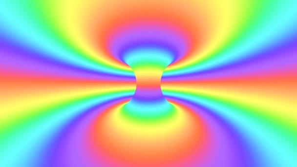 Spectrum psychedelic optical illusion. Abstract rainbow hypnotic animated background. Bright looping colorful wallpaper — Stock Video