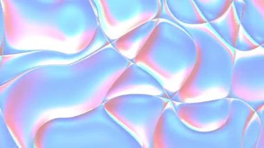 Holografik inci hareketli sıvı arka plan. Yanardöner psikedelik ipeksi sıvı boya. 3d canlandırma döngüsü canlandırması.
