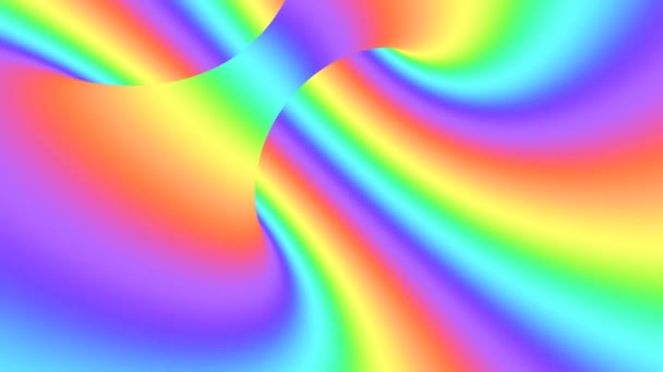 Спектрум психоделической оптической иллюзии. Абстрактный радужный гипнотический анимированный фон. Яркие петли красочные обои — стоковое видео