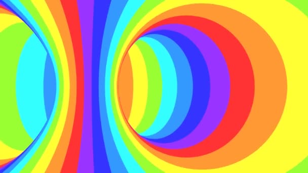 Spectre illusion optique psychédélique. Résumé fond animé hypnotique arc-en-ciel. Fond d'écran coloré bouclage lumineux