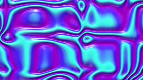 Flytande färg looping animerad bakgrund. Vätskeströmmande vågig konsistens, 3D render dynamisk tapet. Sömlös rörlig lutning. — Stockvideo