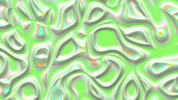 Liquid paint looping animated background. Fluid flowing wavy texture, 3d render dynamic wallpaper. Seamless moving gradient. — ストック動画