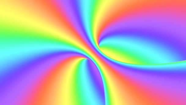 Illusione ottica psichedelica dello spettro. Astratto sfondo animato ipnotico arcobaleno. Luminoso loop colorato carta da parati — Video Stock