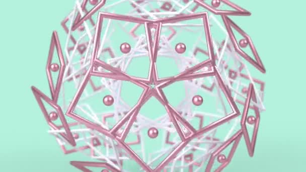 Калейдоскопічний острівний геометричний візерунок, араб-мандала, мозаїка петля муслім тлом. Абстрактний індіанський орнамент. — стокове відео