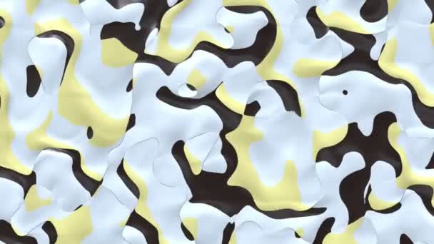 Flujo de pintura líquida fondo abstracto. 3D renderizar gráfico de movimiento. Moviendo manchas de acrílico sin costuras fondo de pantalla . — Vídeo de stock