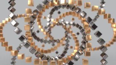 Kaleydoskopik geometrik soyut mandala. 3d döndürme canlandırma arkaplanı