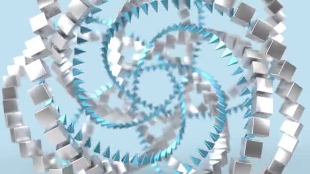 Καλειδοσκοπική γεωμετρική αφηρημένη μανδάλα. Looping 3d καθιστούν animation φόντο — Αρχείο Βίντεο