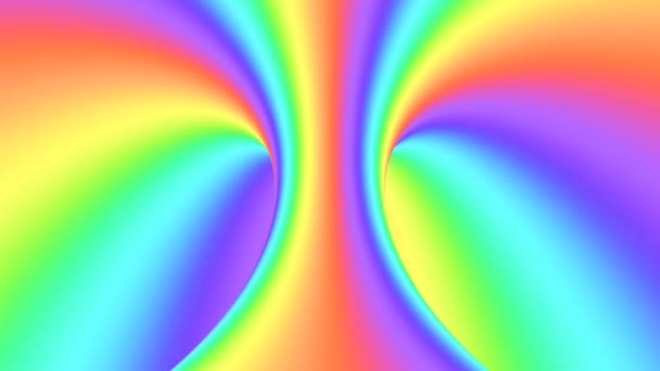 Spectrum psychedelic optical illusion. Abstract rainbow hypnotic animated background. Bright looping colorful wallpaper — Stock Video