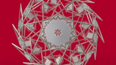 Kaleydoskopik İslami geometrik desen, Arap mandala, mozaik döngü Müslüman arka planı. Soyut Hint süsü.