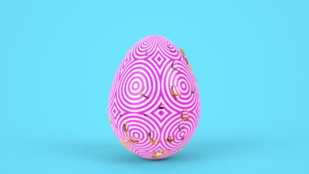 Happy Easter greeting holiday background. Spring sale, holiday offer, seasonal discount. 3d render animation. — ストック動画