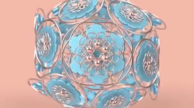 Kaleydoskopik İslami geometrik desen, Arap mandala, mozaik döngü Müslüman arka planı. Soyut Hint süsü.
