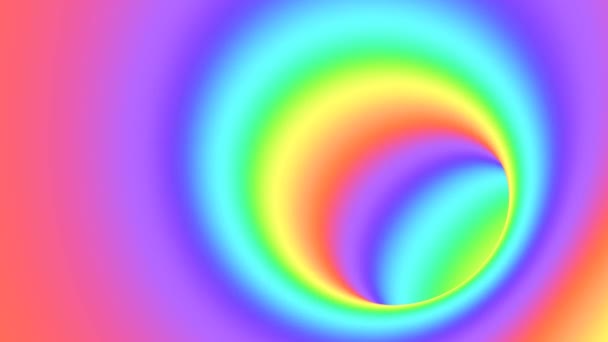 Спектрум психоделической оптической иллюзии. Абстрактный радужный гипнотический анимированный фон. Яркие петли красочные обои — стоковое видео