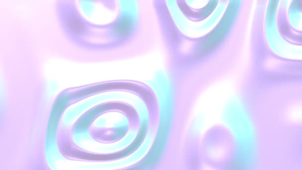 Holografisk pärlemorskimrande rörelse vätska bakgrund. Irländsk psykedelisk silkeslen vätskefärg. 3D-återgivning looping animation. — Stockvideo