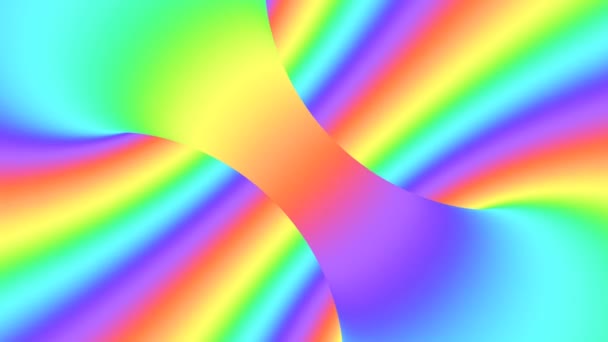 Spectrum psychedelic optical illusion. Abstract rainbow hypnotic animated background. Bright looping colorful wallpaper — Stock Video