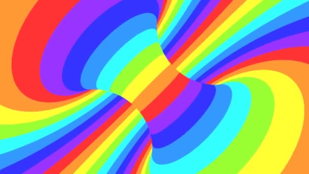 Spectrum psychedelische optische illusie. Abstracte regenboog hypnotische geanimeerde achtergrond. Helder looping kleurrijke behang — Stockvideo