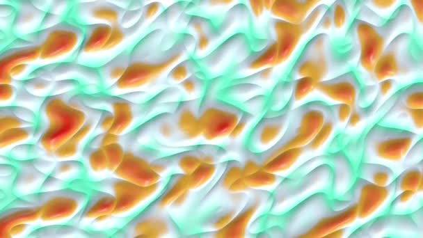 液体漆圈动画背景. 流体流动波浪状纹理, 3D渲染动态壁纸. 无缝隙移动梯度. — 图库视频影像