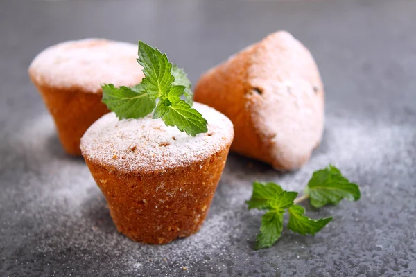 Sponge cakes with raisins — Stock Photo, Image