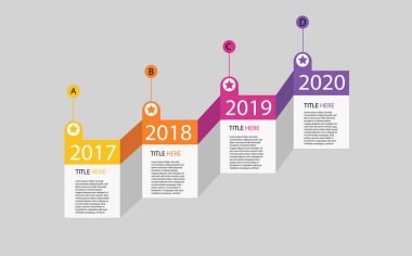 Timeline infographic design vector and marketing icons can be used for workflow layout, diagram, annual report. Vector infographics timeline design template with 3D paper label.