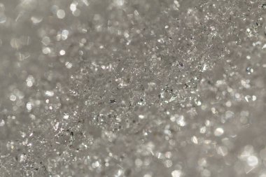 Kar kristalleri yakın çekim, makro.