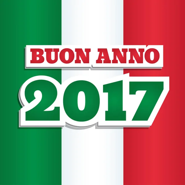 Nieuwjaar 2017 Italië — Stockvector