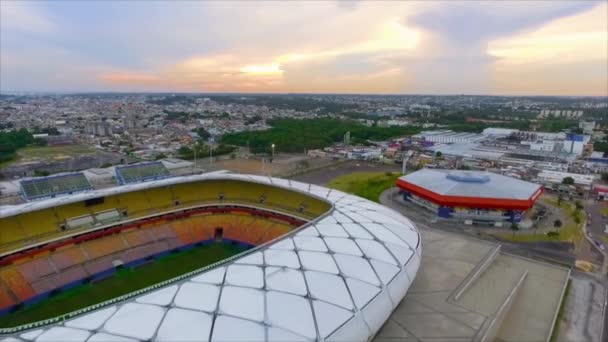 Manaus Brasil Julio 2019 Vista Aérea Amazonia Arena — Vídeo de stock