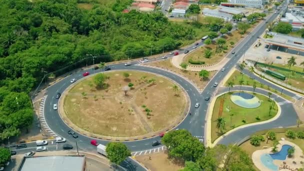 Aerial Beautiful View Manaus City 2018 Bola Das Letras — Stockvideo