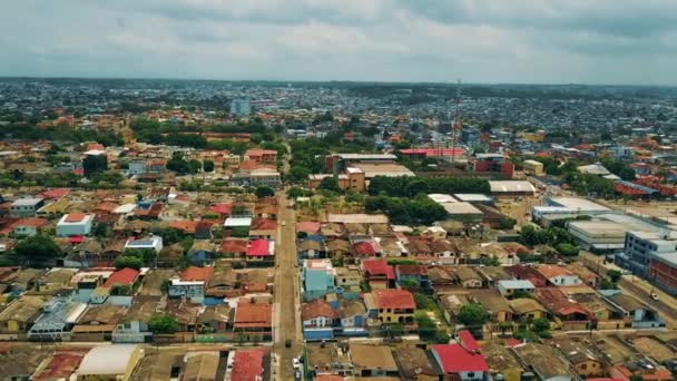 Uitzicht Vanuit Lucht Het Arme Gebied Manaus City 2018 — Stockvideo