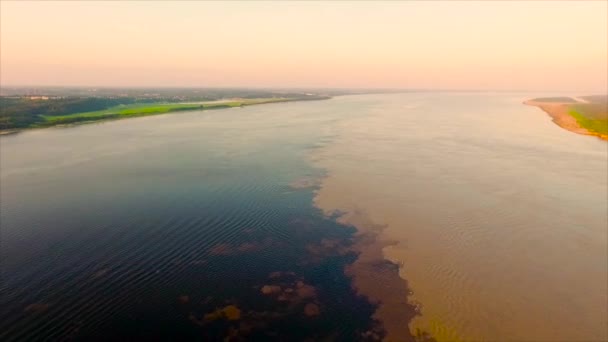 Sammankomst Vatten Svart Flod Encontro Das Aguas Manaus 2018 — Stockvideo