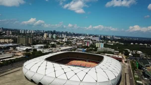 巴西马瑙斯 2019年7月12日 亚马逊竞技场的空中景观 — 图库视频影像
