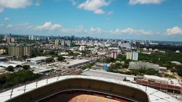 Manaus Brazil July 2019 Αεροφωτογραφία Του Amazon Arena — Αρχείο Βίντεο