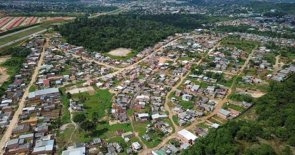 Manaus Amazonas Brazil 2018 Αεροφωτογραφία Της Φτωχής Περιοχής Manaus Slum — Φωτογραφία Αρχείου