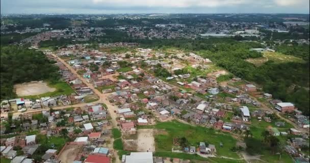 Manaus Amazonas Brasil 2018 Vista Aérea Zona Pobre Manaus Barrio — Vídeo de stock