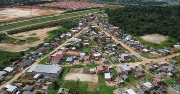 Manaus Amazonas Brazylia 2018 Widok Lotu Ptaka Slumsy Zbiorowiska Manausa — Wideo stockowe