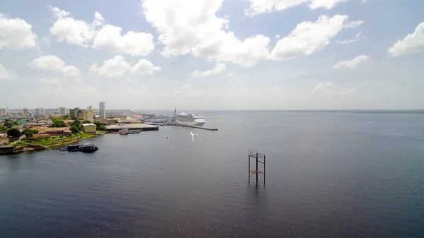 Manaus Amazonas Brazil 2020 Aerial View Iate Port Manaus Amazonas — Zdjęcie stockowe