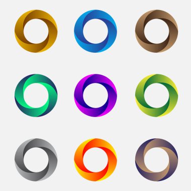 Vektör çemberi soyut koleksiyonu kümesi