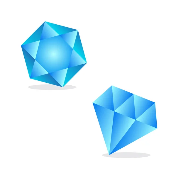 Vector Illustration Blue Diamond — Stock Vector