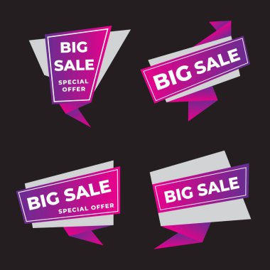 Büyük satış etiketlerinin vektör kümesi
