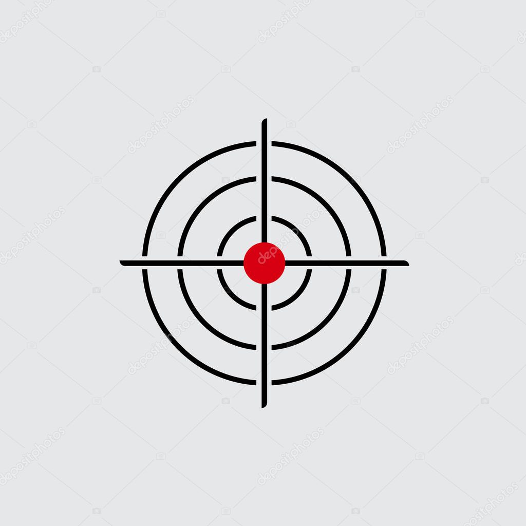 Illustration vector target with arrows