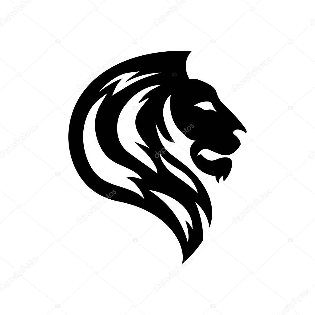 Illustration vector lion head symbol
