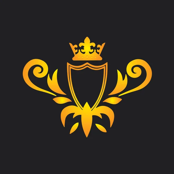 Cappotto Distintivo Oro Araldico — Vettoriale Stock