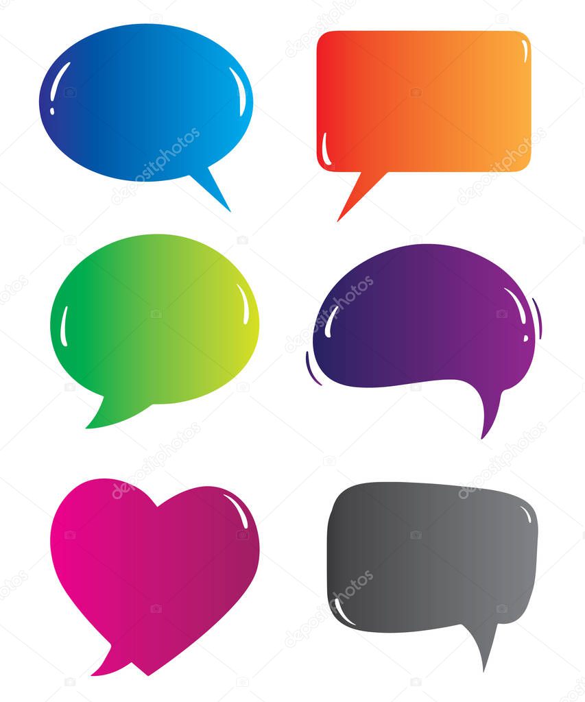 vector colorful speech bubbles