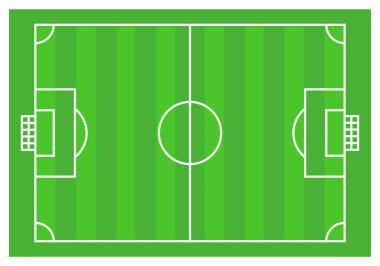 Futbol temel saha planı. vektör illüstrasyonu