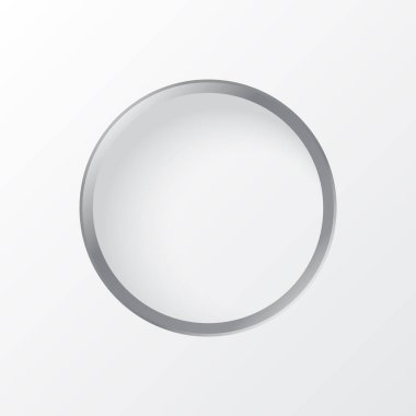 Silver circle on a white wall for texture background. vector illustration