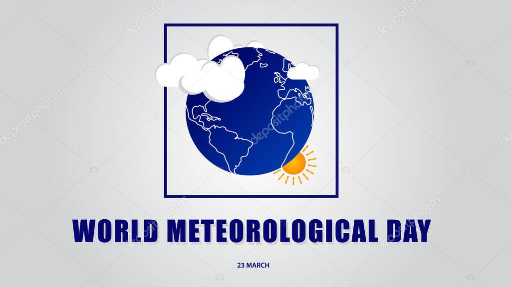 World Meteorological Day. Vector illustration background