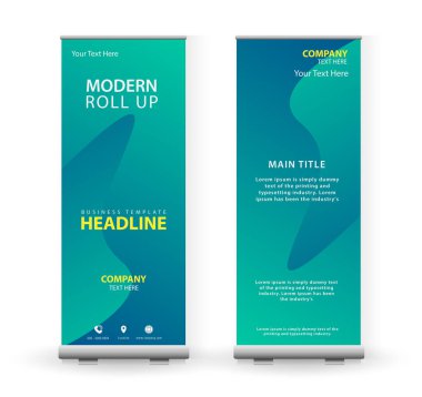 Modern rulo pankart şablonu